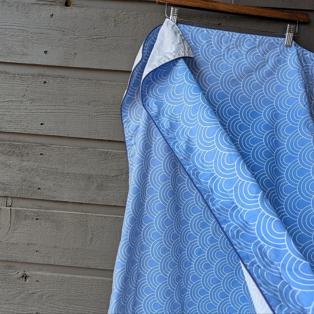 NWOT Two Happy Chic Jonathan Adler Blue White Geometric Pillow Shams 38